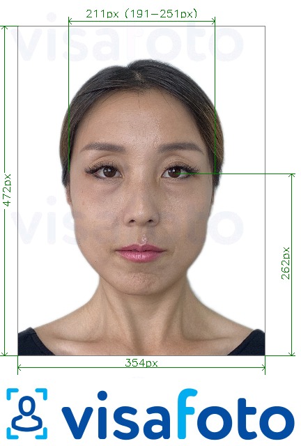 中国护照在线 354x472 像素旧格式 的标准尺寸照片示例