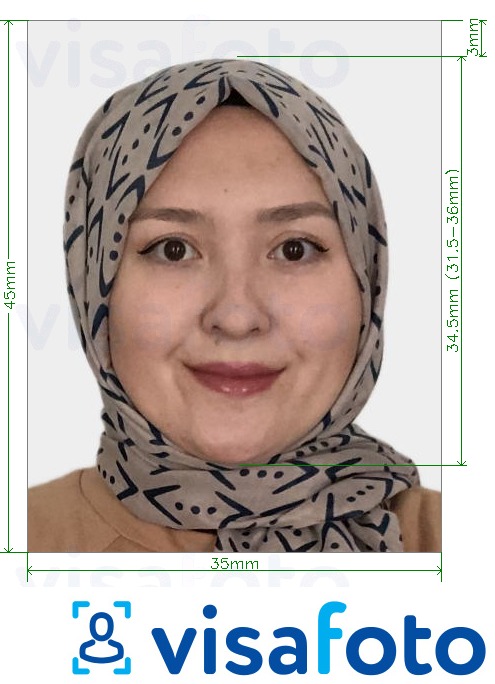 哈萨克斯坦护照在线413x531像素 的标准尺寸照片示例