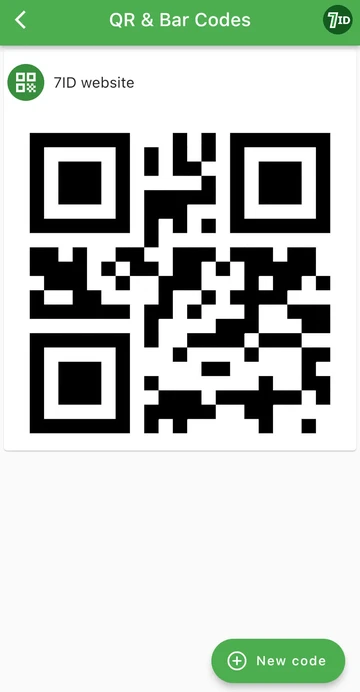 تطبيق 7ID: احفظ رموز QR على هاتفك