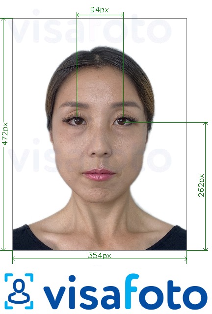 中国354x472像素 眼睛在交叉线上 的标准尺寸照片示例