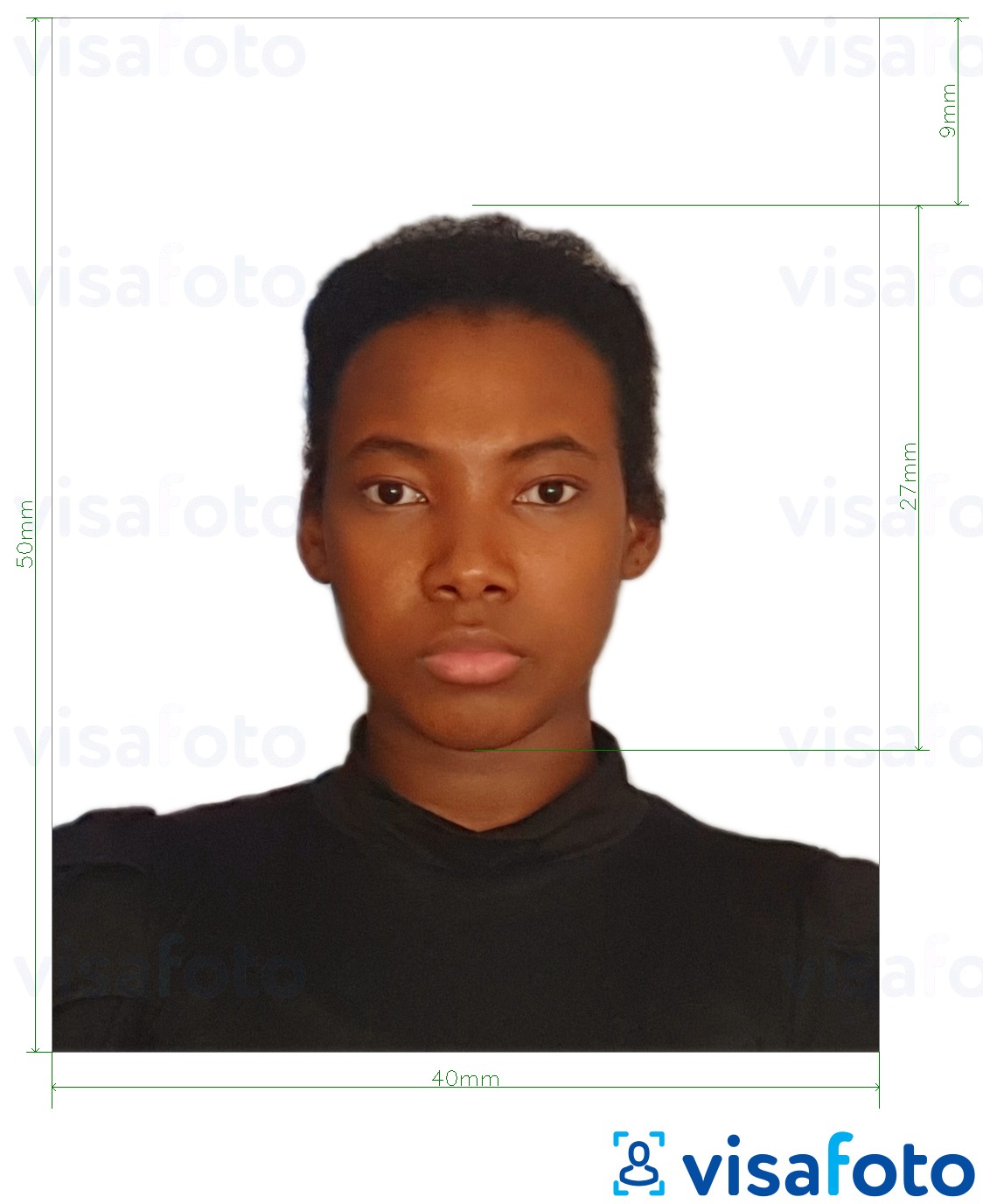 哥伦比亚身份证4x5厘米 的标准尺寸照片示例
