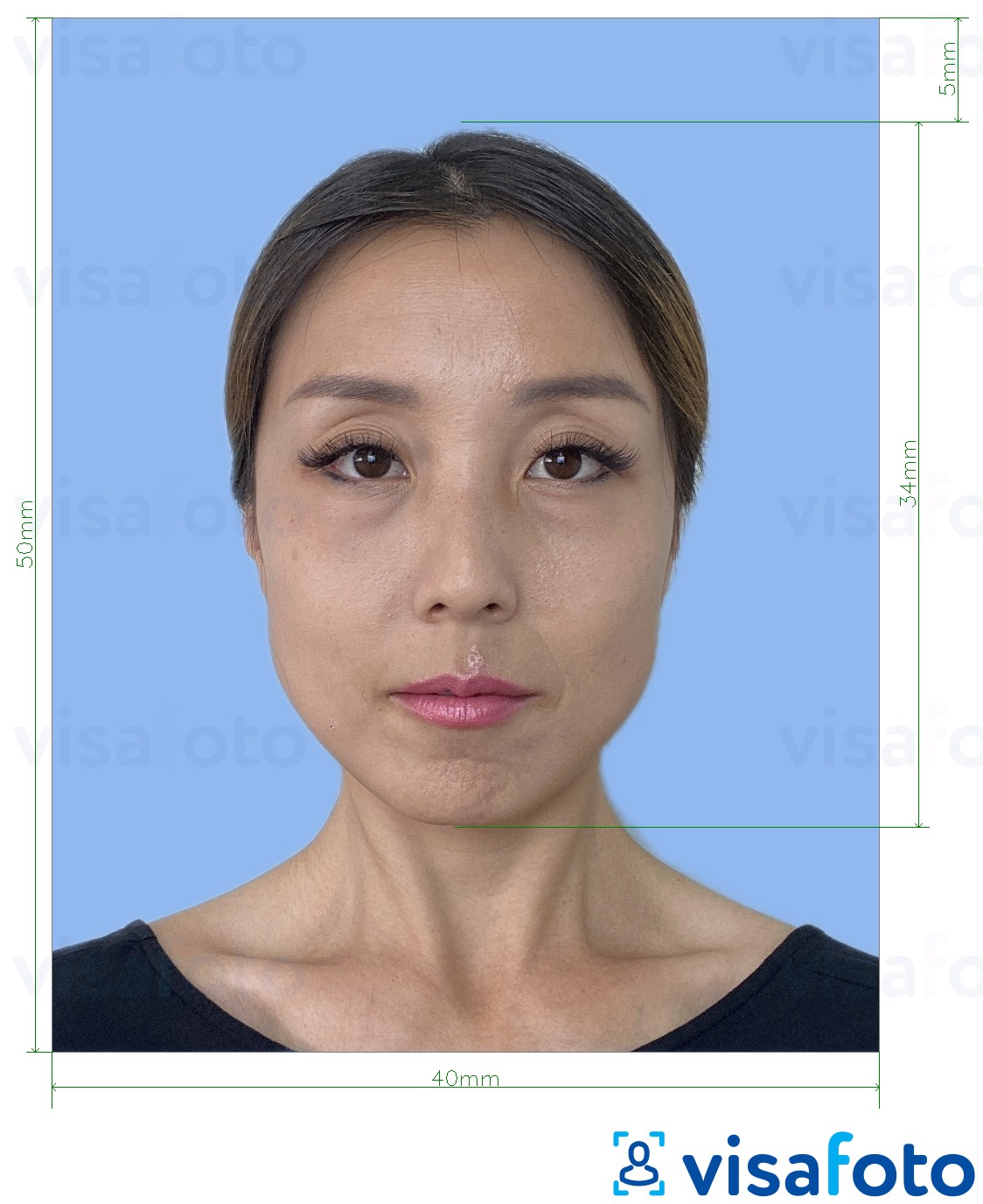 日本外国驾照4x5厘米 的标准尺寸照片示例