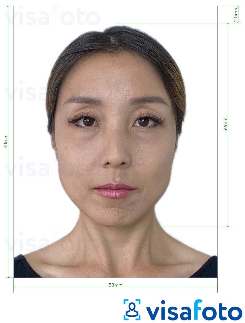 日本恢复3x4厘米 的标准尺寸照片示例