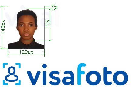 尼日利亚护照 120x140 像素 的标准尺寸照片示例