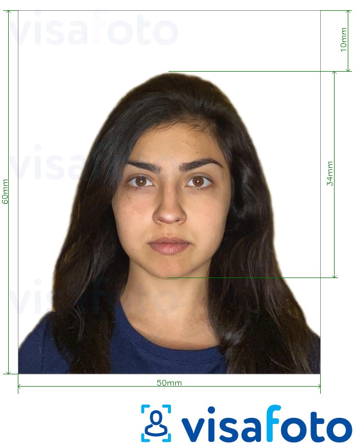 土耳其身份证5x6厘米 的标准尺寸照片示例
